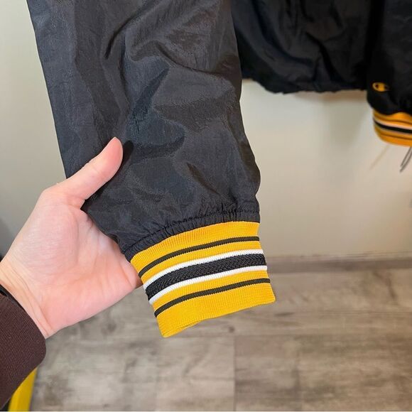 Champion Black Gold Iowa Hawkeyes Windbreaker Jacket XL - Picture 5 of 11